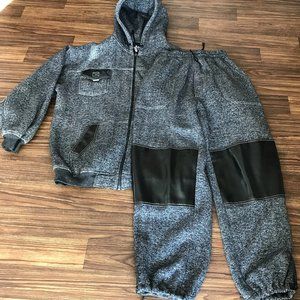 PCJ Heavyweight Sweat Pants Set Full Zip With Hoodie Embellished L